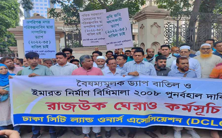 অনিয়ম-স্বেচ্ছাচারিতা বন্ধে রাজউক ঘেরাও