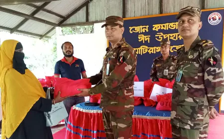 মাটিরাঙ্গা জোনের উদ্যােগে ঈদ উপহার ও মানবিক সহায়তা প্রদান।