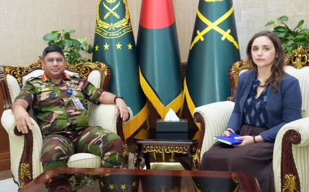 সেনাবাহিনী প্রধানের সঙ্গে ডব্লিউজিইআইডি ভাইস চেয়ারপার্সনের সাক্ষাৎ