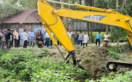 টাঙ্গাইলের একটি খাল দখল মুক্ত করলো প্রশাসন