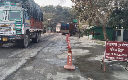 সোনামসজিদ স্থলবন্দরে আমদানি-রপ্তানি পুনরায় শুরু