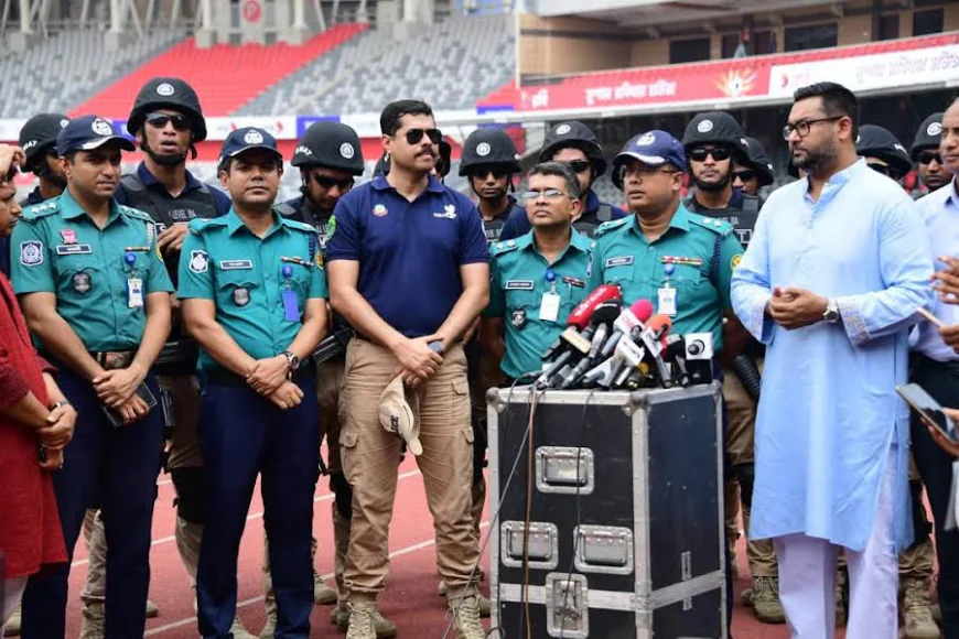 বাংলাদেশ-সিঙ্গাপুর ফুটবল ম্যাচ উপলক্ষে ডিএমপির বিশেষ নিরাপত্তা মহড়া অনুষ্ঠিত