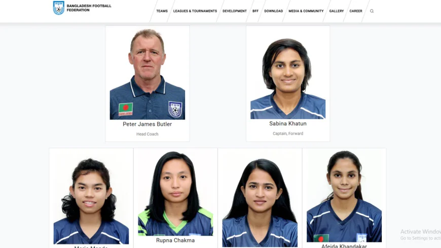 দলেই নেই সাবিনা, বাফুফের ওয়েবসাইটে ‘অধিনায়ক’