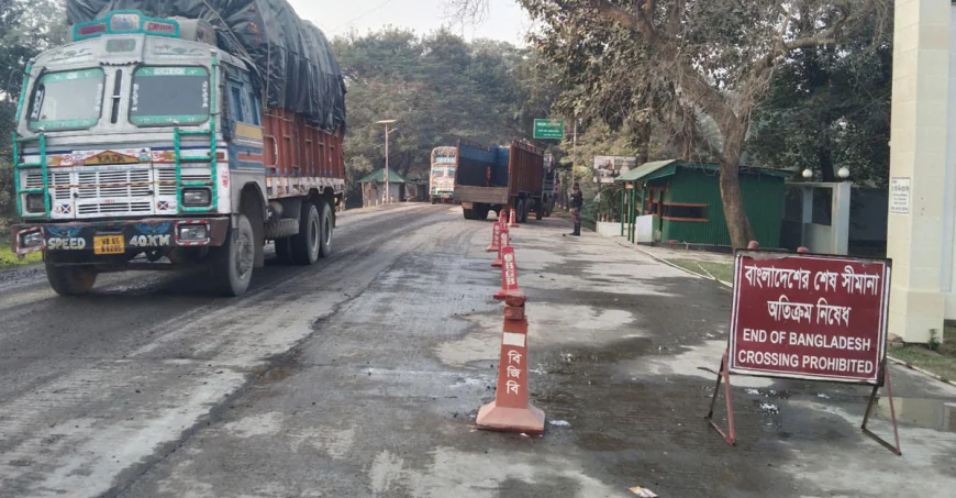 সোনামসজিদ স্থলবন্দরে আমদানি-রপ্তানি পুনরায় শুরু