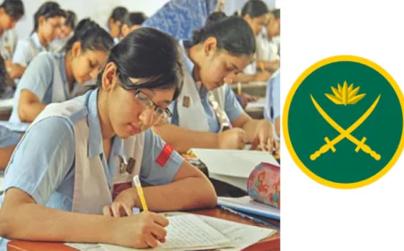 সেনাবাহিনী পরিচালিত শিক্ষা প্রতিষ্ঠানসমূহে পাসের হার ৯৮.৮৫ শতাংশ