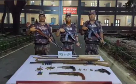 টেকনাফে ডাকাতের আস্তানায় বিজিবির অভিযান, অস্ত্র-গুলি উদ্ধার