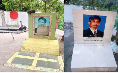 কুমিল্লায় বীর মুক্তিযোদ্ধা রফিকুল ইসলামের ম্যুরাল পুনঃস্থাপন করা হয়েছে