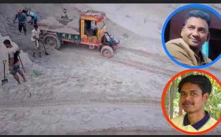 কুষ্টিয়ার হাটশ হরিপুর ফুলতলায় অবৈধভাবে বালু উত্তোলন,দর্শকের ভূমিকা প্রশাসন