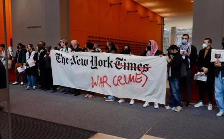 নিউইয়র্ক টাইমসের বিরুদ্ধে ‘গাজা গণহত্যায় সহযোগিতা’র অভিযোগ