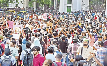 ৩১ জুলাই : ‘মার্চ ফর জাস্টিস’ কর্মসূচিতে পুলিশের বাধা