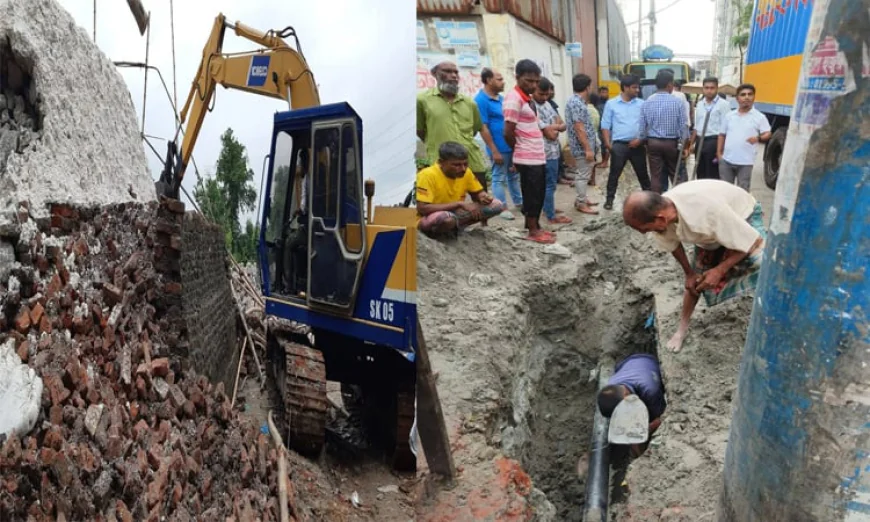 অবৈধ গ্যাস সংযোগ উচ্ছেদে অভিযান