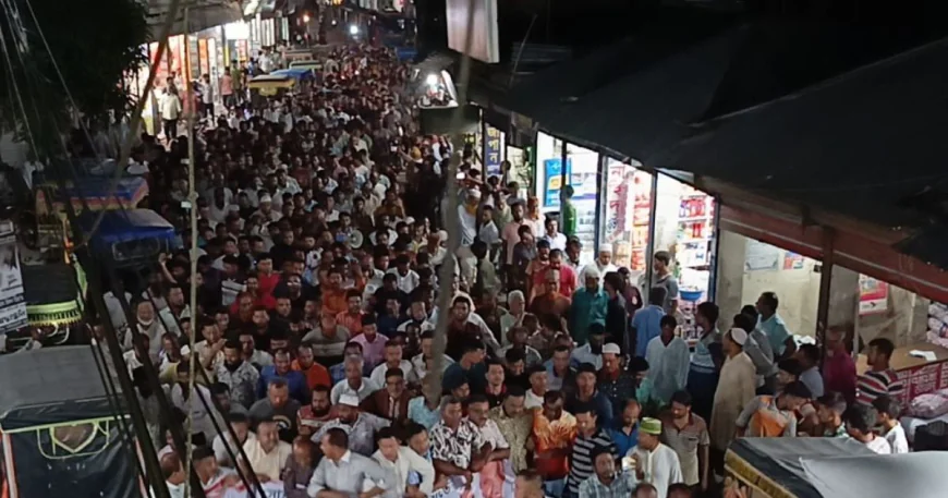 ব্যবসায়ী সোহাগ হত্যার প্রতিবাদে বোরহানউদ্দিনে বিএনপির বিক্ষোভ