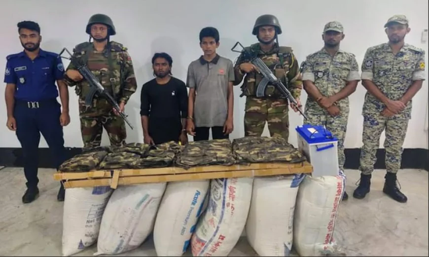 টেকনাফে সামরিক পোশাকসহ দুই ডাকাত আটক