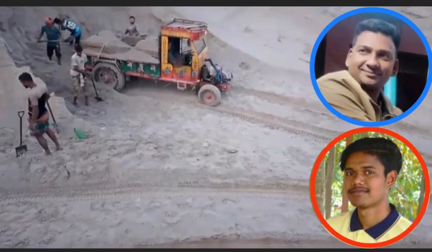 কুষ্টিয়ার হাটশ হরিপুর ফুলতলায় অবৈধভাবে বালু উত্তোলন,দর্শকের ভূমিকা প্রশাসন