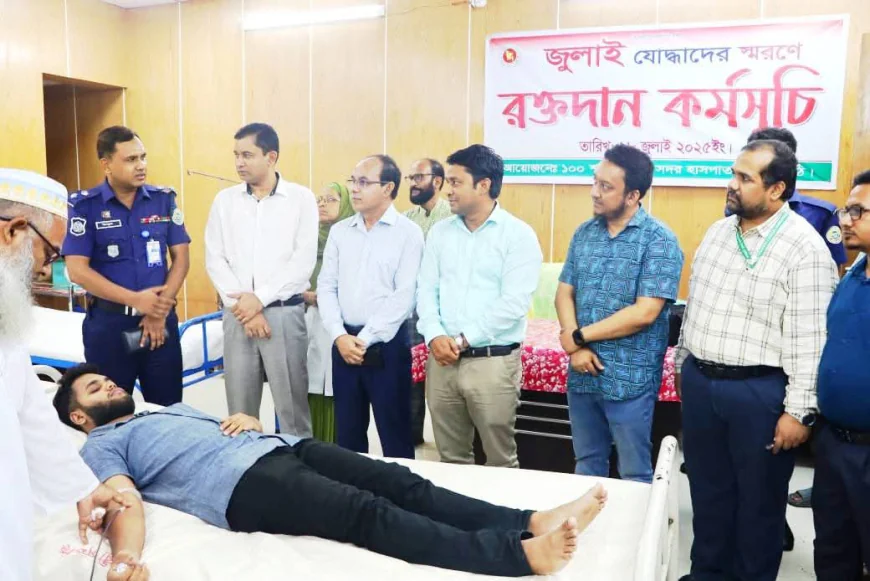 ঝালকাঠিতে ‘জুলাই যোদ্ধা’দের স্মরণে বিনামূল্যে চিকিৎসা সেবা প্রদান