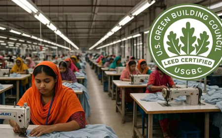 পাঁচ পোশাক কারখানাকে পরিবেশবান্ধব লিড সনদ প্রদান