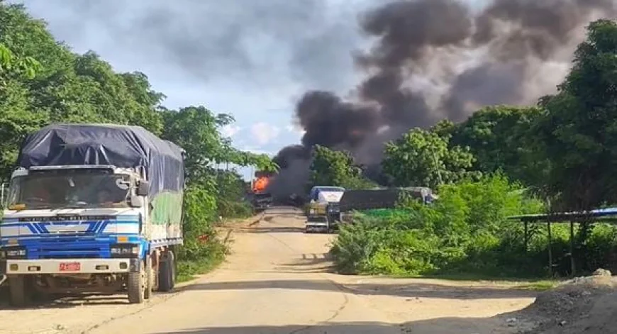 বেসামরিক গাড়িবহরে বিমান হামলায় মিয়ানমারে ৮ জন নিহত
