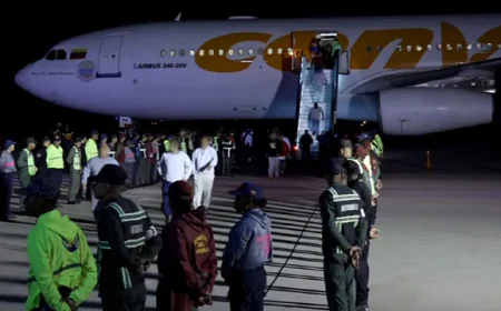 ১৭২ জন অভিবাসী নিয়ে মার্কিন প্রত্যাবাসন ফ্লাইট কারাকাসে পৌঁছেছে