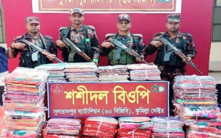 কুমিল্লায় বিজিবির অভিযানে পৌনে তিন কোটি টাকার ভারতীয় পণ্য জব্দ