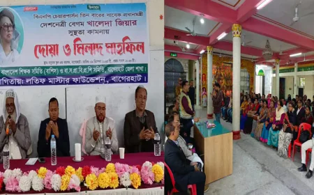 খালেদা জিয়ার সুস্থতা কামনায় বাগেরহাটে মন্দিরে বিশেষ প্রার্থনা
