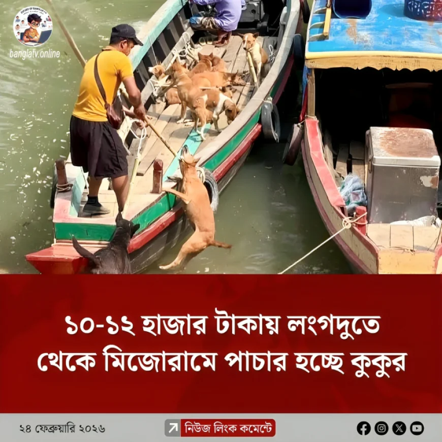 ১০-১২ হাজার টাকায় লংগদুতে থেকে মিজোরামে পাচার হচ্ছে কুকুর
